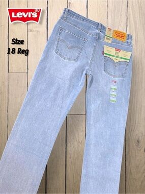 Levi's 511 Slim Fit Boys Jeans - Light Blue Size 18 Reg Student Size 29x31